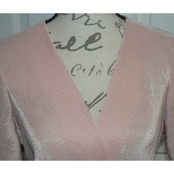 ASTR The Label Women's Short Sleeve Plisse Top In Blush Large MSRP $59 - Picture 4 of 7